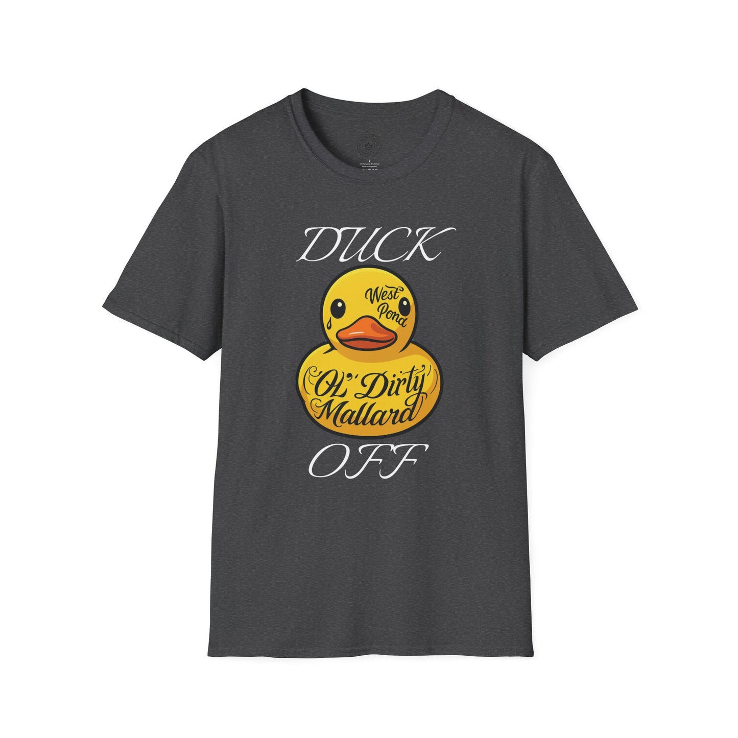Rubber Duck Unisex T-Shirt with 'Duck Off' Design
