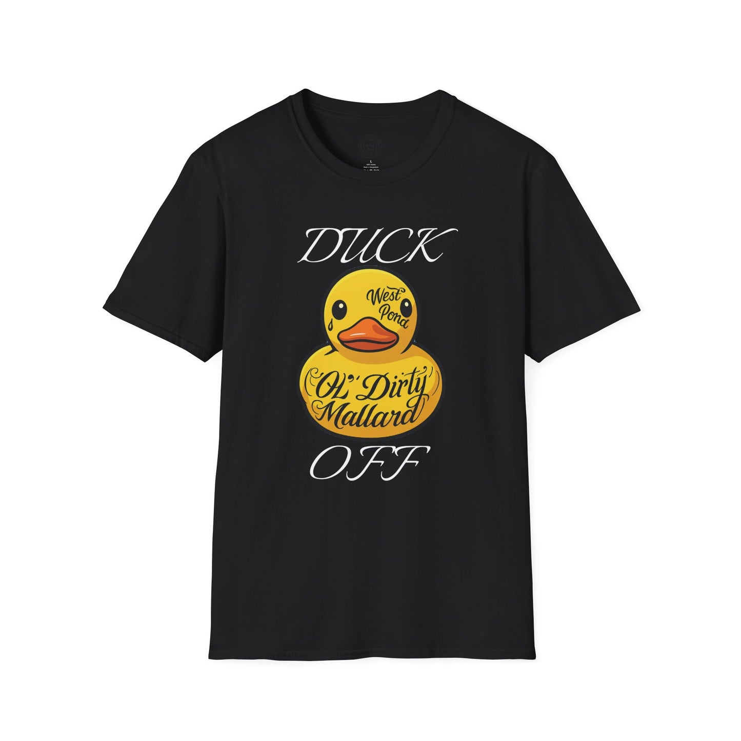 Rubber Duck Unisex T-Shirt with 'Duck Off' Design