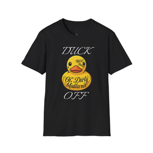 Rubber Duck Unisex T-Shirt with 'Duck Off' Design