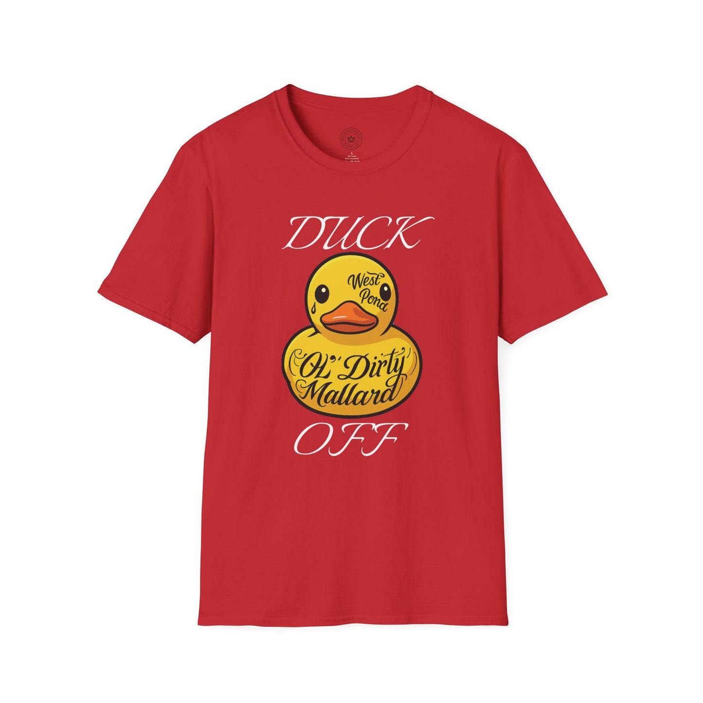 Rubber Duck Unisex T-Shirt with 'Duck Off' Design